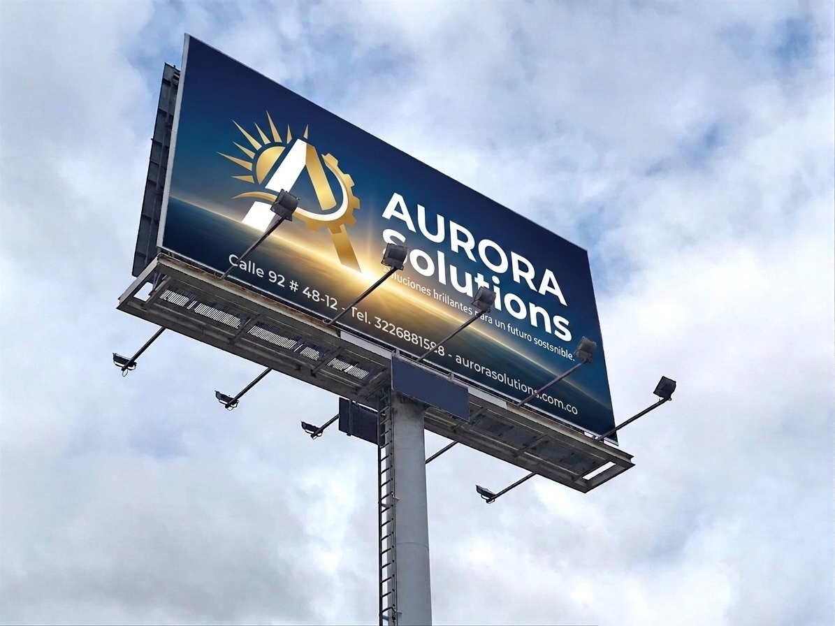 Valla publicitaria Aurora Solutions - Impresión Digital en Gran Formato Tucán