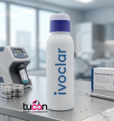 Botella Termo Blanca Tapa Bicolor Ivoclar Tucán